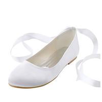 Women\'s Wedding Shoes Comfort / Round Toe Flats Wedding / Party Evening / Dress White