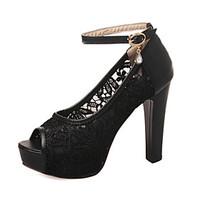 womens shoes chunky heel peep toe sandals wedding party evening dress  ...