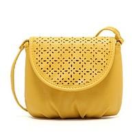 Women \'s PU Sling Bag Shoulder Bag - Yellow