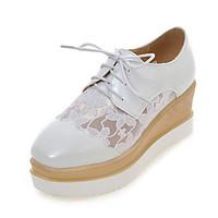 Women\'s Shoes Platform Creepers / Square Toe Oxfords Dress / Casual White