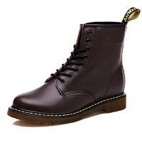 womens shoes flat heel round toe boots casual black brown burgundy