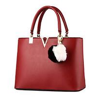 womens fashion casual solid pu leather messenger shoulder bagtote