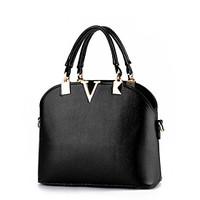 womens fashion casual pu leather shell messenger shoulder bagtote