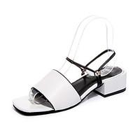 Women\'s Sandals Summer Mary Jane Leatherette Outdoor Dress Casual Flat Heel Walking