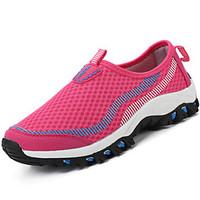 Women\'s Athletic Shoes Comfort PU Spring Fall Casual Flat Heel Navy Blushing Pink Blue Red Fuchsia Flat