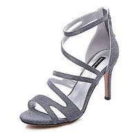 Women\'s Sandals Spring Summer Fall Club Shoes Gladiator Glitter Customized Materials Wedding Party Evening Dress Stiletto Heel Zipper