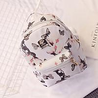 women backpack pu all seasons casual zipper white black red blushing p ...