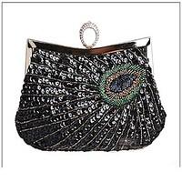 Women Evening Bag Satin Glitter All Seasons Wedding Event/Party Casual Sequin Black Blue 16#