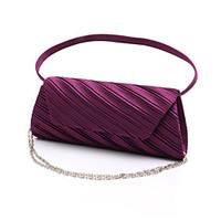 Women Satin Formal / Event/Party / Wedding Evening Bag White / Purple / Gold / Red / Black / Almond
