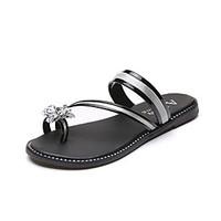 Women\'s Slippers Flip-Flops Spring Summer Comfort PU Casual Flat Heel Pearl