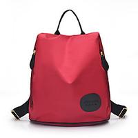 Women Backpack Nylon All Seasons Casual Outdoor Shopping Bucket Zipper Black Purple Fuchsia Red Blue