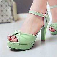 Women\'s Shoes Stiletto Heels/Platform/Open Toe Sandals Party Evening/Dress Black/Blue/Green/Pink/White