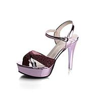Women\'s Heels Comfort Patent Leather Summer Outdoor Comfort Buckle Stiletto Heel Gold Black Silver Blushing Pink 2in-2 3/4in