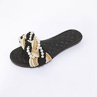 Women\'s Sandals Comfort PU Spring Outdoor Flat Heel Black Flat