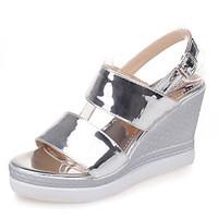 Women\'s Shoes Wedge Heel/Platform/Sling back/Open Toe Sandals Party Evening/Dress Purple/Silver/Gold