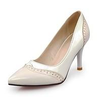 Women\'s Shoes Stiletto Heel/Pointed Toe/Cap-Toe Heels Office Career/Dress Black/White/Black and White