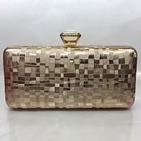 Women Evening Bag PU All Seasons Formal Event/Party Baguette Push Lock Red Silver Black Gold Champagne