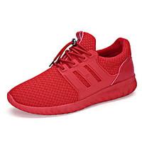 Women\'s Sneakers Spring / Fall Round Toe Tulle Athletic Flat Heel Others / Lace-up Black / Pink / Red / Gray Sneaker