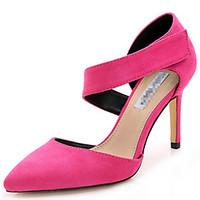 Women\'s Shoes Fabric Stiletto Heel Heels / Pointed Toe Sandals Party Evening / Dress / Fuchsia / Khaki