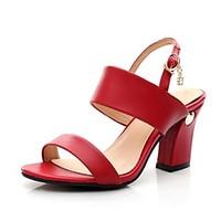 :Women\'s Shoes Calf Hair Chunky Heel Slingback Sandals Dress More Colors Available