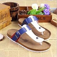 womens sandals comfort pu spring casual blue black white flat