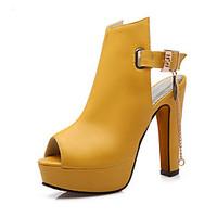 womens sandals spring summer fall pu casual party evening chunky heel  ...