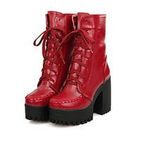 womens boots spring fall winter platform fashion boots combat boots le ...