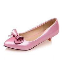 Women\'s Shoes Patent Leather Kitten Heel Heels / Pointed Toe Heels Dress Black / Pink / Red / White / Almond