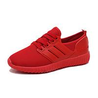 Women\'s Sneakers Spring / Fall Comfort Tulle Athletic Flat Heel Others / Lace-up Black / Red Sneaker