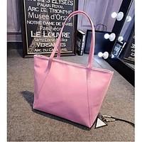 Women Tote PU Casual Black Ruby Blue Blushing Pink Lilac