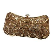 Women Silk Event/Party Evening Bag Gold / Gray / Black