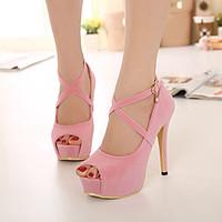 womens shoes fleece stiletto heel peep toe pumps dress more colors ava ...