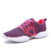 Women\'s Spring Summer Fall Comfort Light Soles Tulle Outdoor Athletic Casual Flat Heel Lace-up Running Shoes