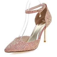 Women\'s Shoes Customized Materials Stiletto Heel Basic Pump / Pointed Toe Heels Dress Black / Green / Pink