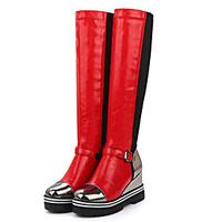 Women\'s Boots Spring / Fall / Winter Fashion Boots Leatherette/ Casual Wedge Heel Others Black / Red / Silver Others