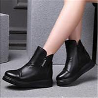 womens boots winter mary jane pu casual chunky heel