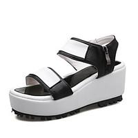 womens sandals summer creepers comfort pu casual athletic wedge heel b ...