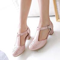 Women\'s Shoes Leatherette Stiletto Heel Heels Heels Office Career / Dress / Casual Black / Blue / Pink