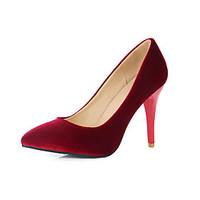 Women\'s Heels Spring Summer Fall Fleece Office Career Casual Party Evening Stiletto Heel Black Purple Red