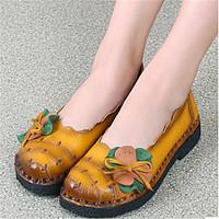 Women\'s Flats Other Leather Casual Blue Yellow Red