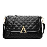 women pu casual eventparty office career shoulder bag black