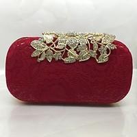Women Evening Bag PU All Seasons Formal Event/Party Baguette Push Lock Red Black White Gold
