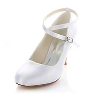 Women\'s Wedding Shoes Heels / Round Toe Heels Wedding / Party Evening / Dress White