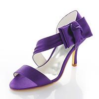 Women\'s Wedding Shoes Heels / Round Toe Sandals Wedding / Party Evening / Dress Purple