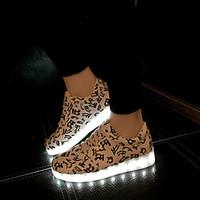 womens mens spring summer fall light up shoes leatherette outdoor casu ...