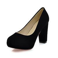 Women\'s Shoes Leatherette Chunky Heel Heels Heels Office Career / Dress / Casual Black / Blue / Green / Red