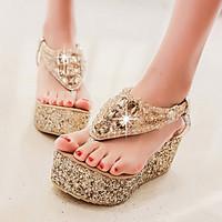 Women\'s Shoes Heel Wedges / Heels / Platform Sandals / Heels / Clogs Mules Outdoor / Dress / Casual Silver