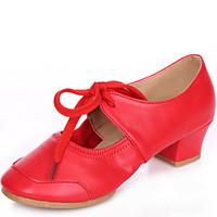 womens dance shoes sneakers leather low heel redfuchsiablackbeige