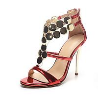 Women\'s Shoes PU Summer Slingback / Pointed Toe Heels / Party Evening / Dress Stiletto Heel Rivet / Zipper