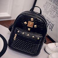 women pu casual backpack